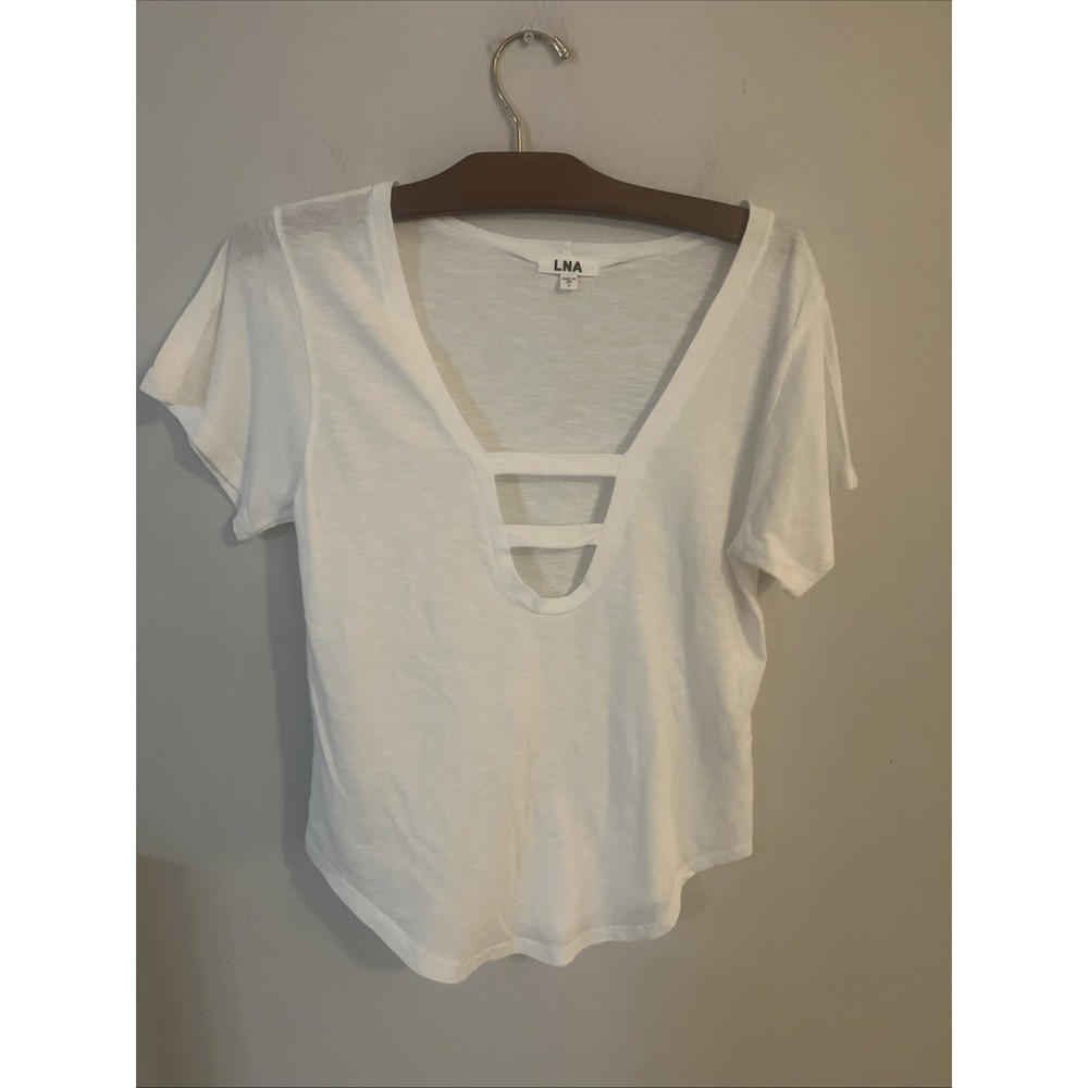 LNA Tara‎ Tee 100% Cotton White Size Small